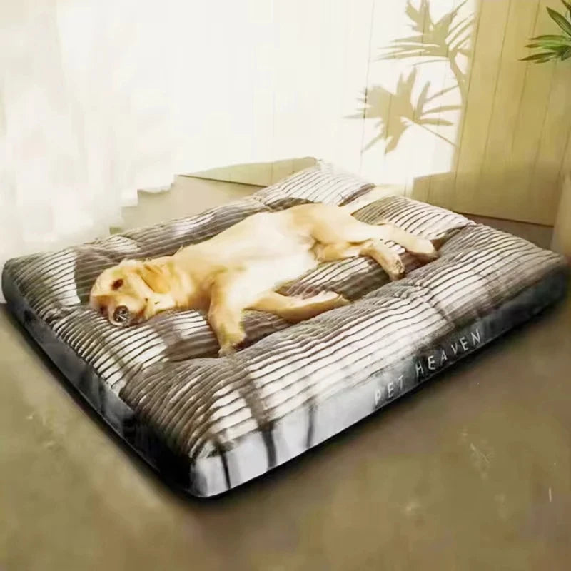 Winter Warm Corduroy Dog Bed – Soft Detachable Mat for All Sizes
