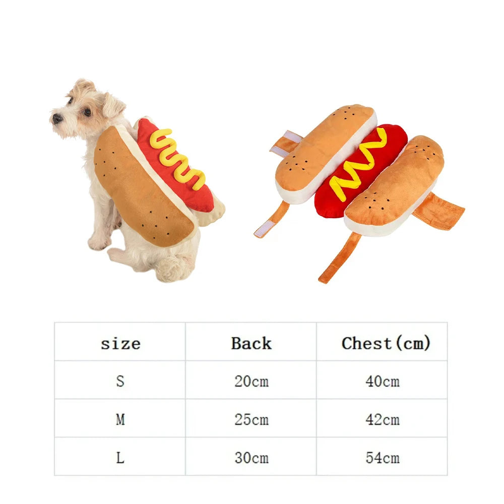 Funny Hot Dog Halloween Costume – Pet Outfit for Dogs & Cats