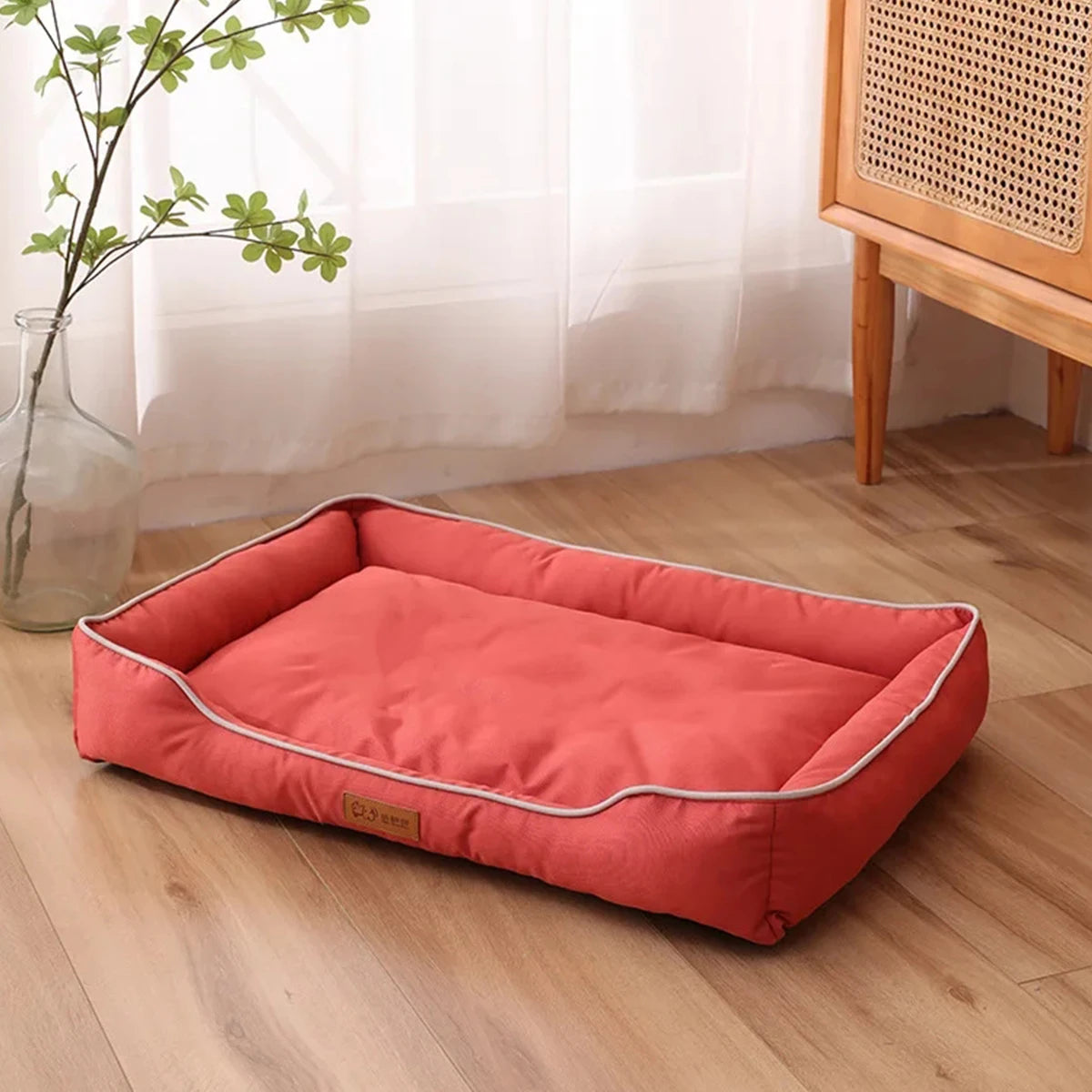 Four-Season Square Dog & Cat Bed – Waterproof Thick Mattress