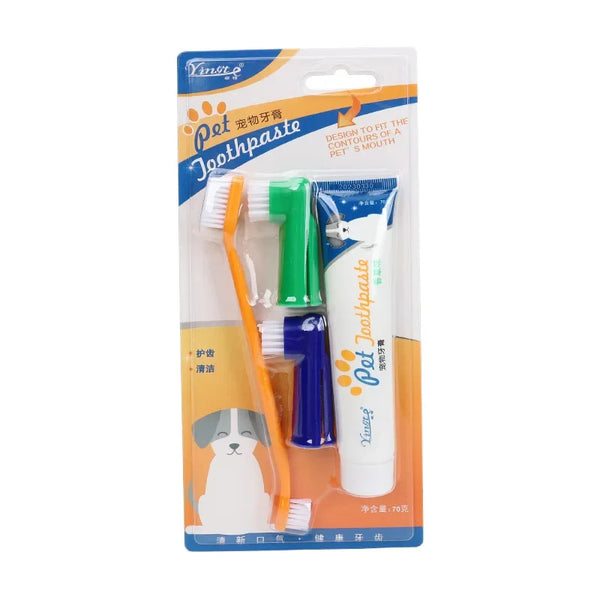 Pet Toothbrush and Toothpaste Kit