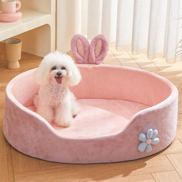 Soft Detachable Pet Bed – Washable Dog & Cat Sleeping Mat