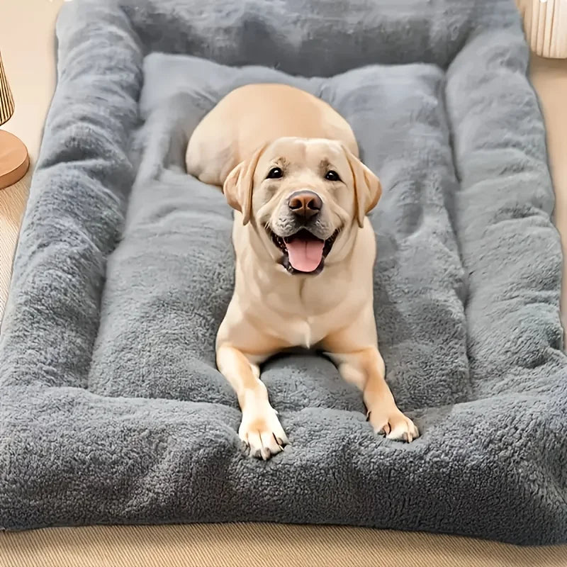 Extra Large Plush Dog Bed – Thickened Soft Sofa & Crate Mat