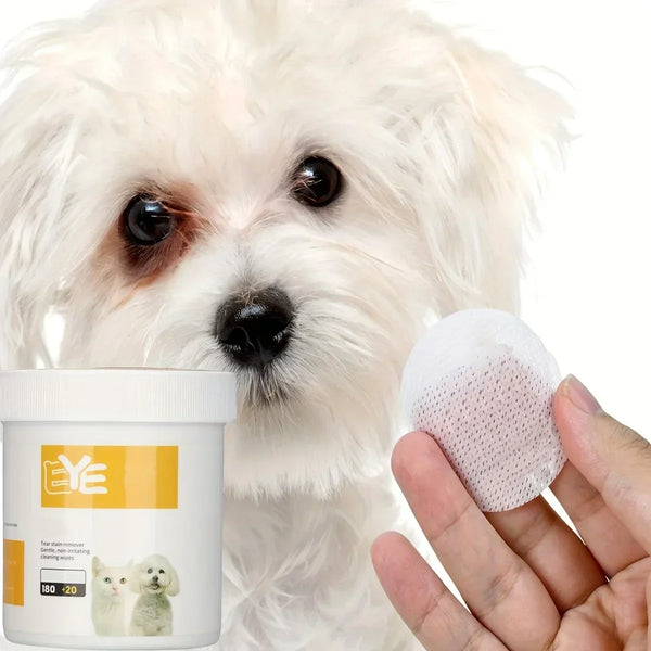 200pcs Pet Eye Cleaning Wipes – Tear Stain Remover for Dogs & Cats