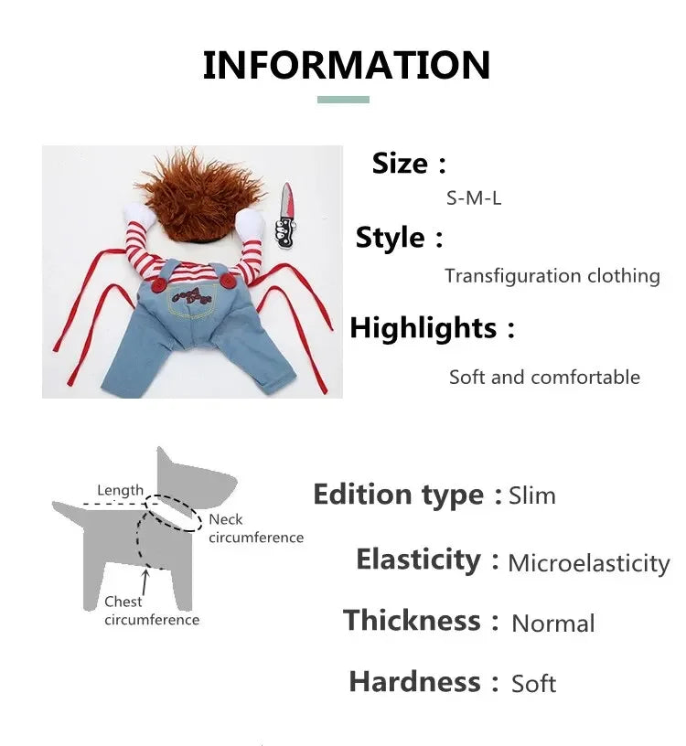 Halloween Dagger Pet Costume – Funny Knife Outfit for Dogs & Cats