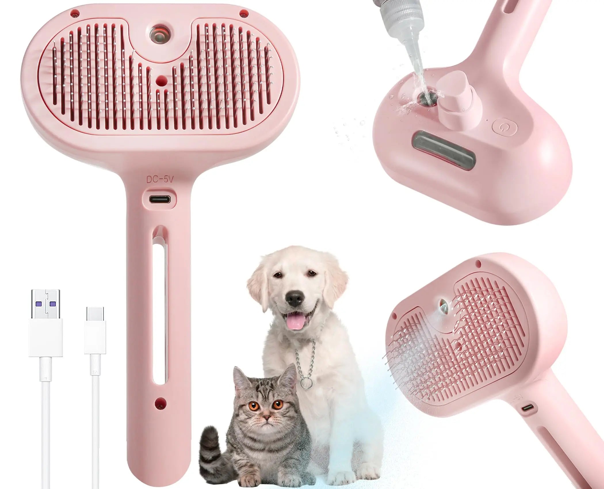 Electric Pet Hair Straightener & Comb – Massage & Hair Care for Cats