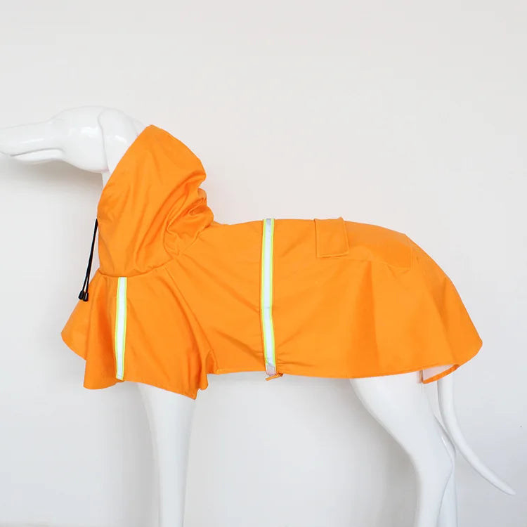 Large Dog Raincoat – Waterproof Hooded Corgi-Style Jacket