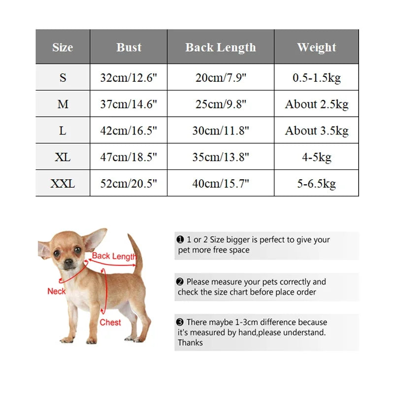 Thickened Warm Dog Jacket – Fleece Winter Coat for Small & Medium Dogs