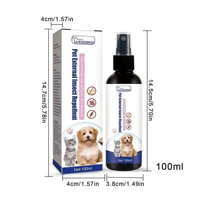 Pet Flea & Tick Removing Spray for Cats & Dogs