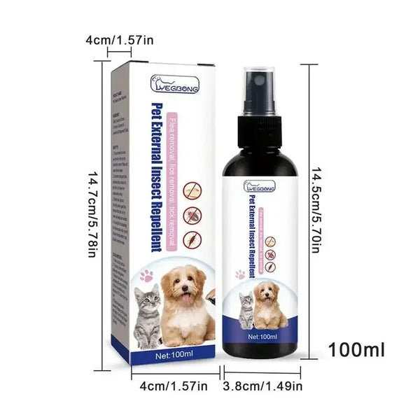Pet Flea & Tick Removing Spray for Cats & Dogs
