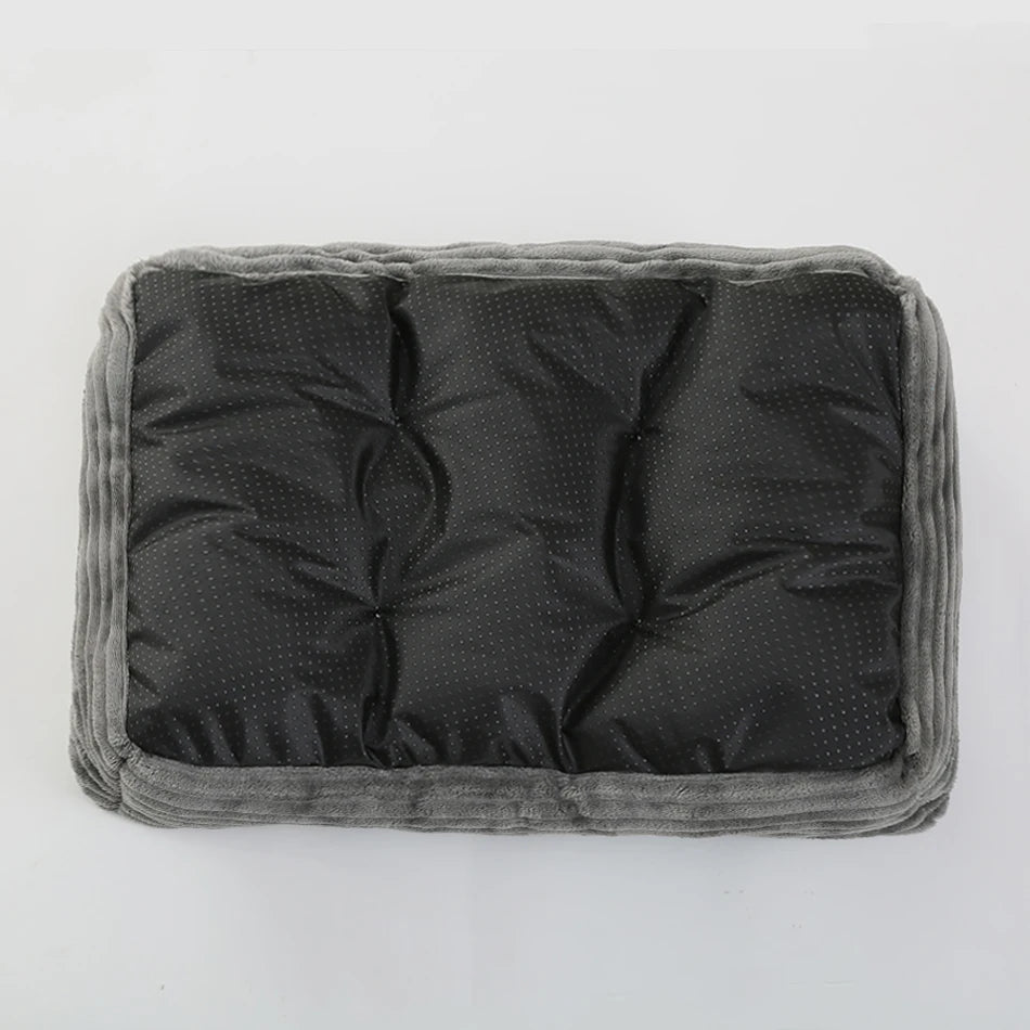 Square Plush Pet Bed – Calming Sofa Cushion for Dogs & Cats