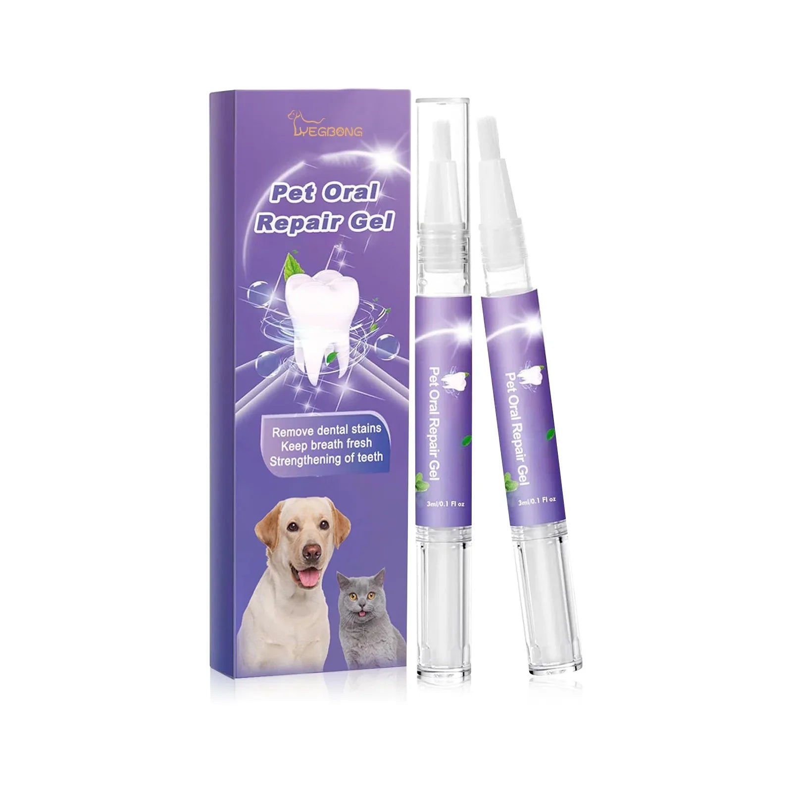 Pet Teeth Cleaning Pen – Natural Dental Stain Remover for Dogs & Cats