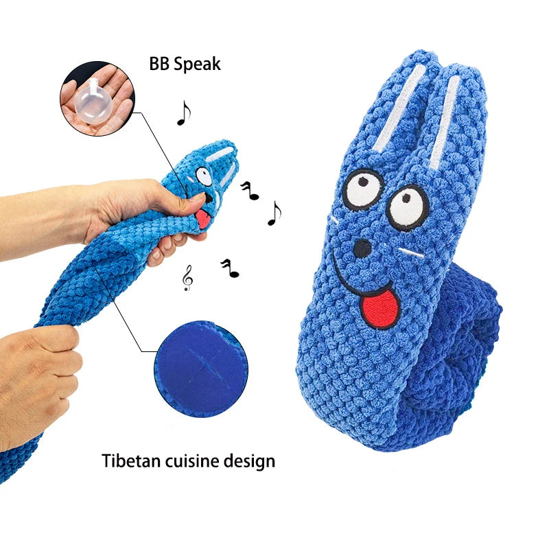 Dog Puzzle Feeder Toy – Interactive Plush Squeaker for Puppies