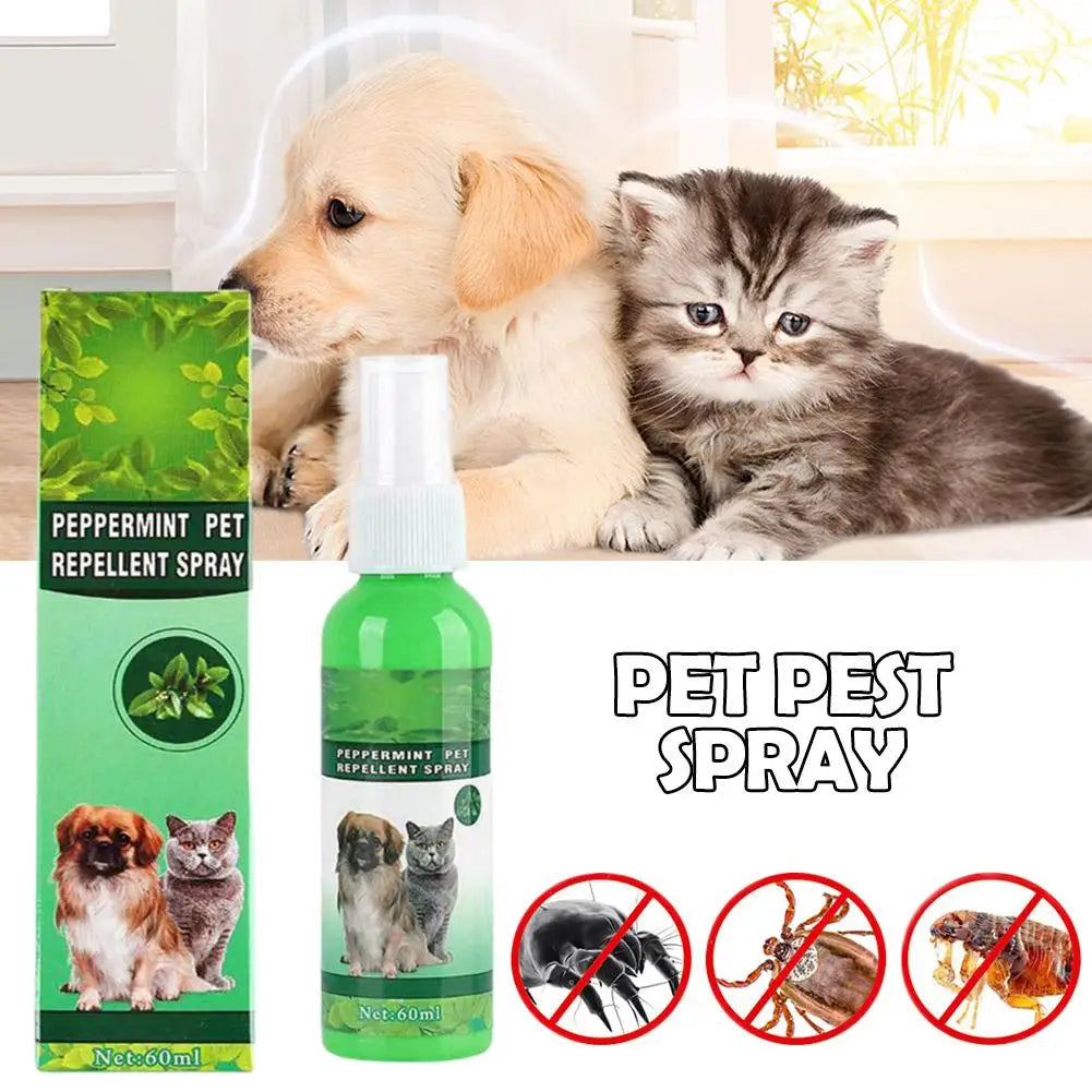 60ml Pet Flea Killer Drops – Anti-Flea & Tick Treatment for Cats & Dogs