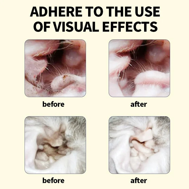 Pet Ear Wash – Ear Cleaning & Mite Treatment for Cats & Dogs