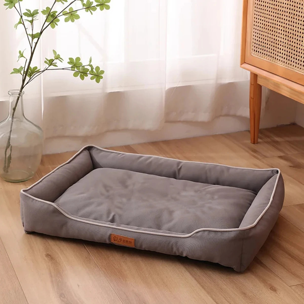 Four-Season Square Dog & Cat Bed – Waterproof Thick Mattress