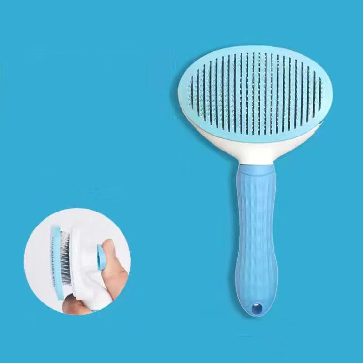 Pet Hair Brush & Stainless Steel Comb – Grooming Tool for Cats & Dogs