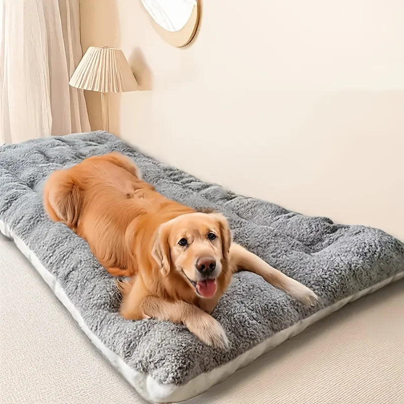 Extra Large Plush Dog Bed – Thickened Soft Sofa & Crate Mat