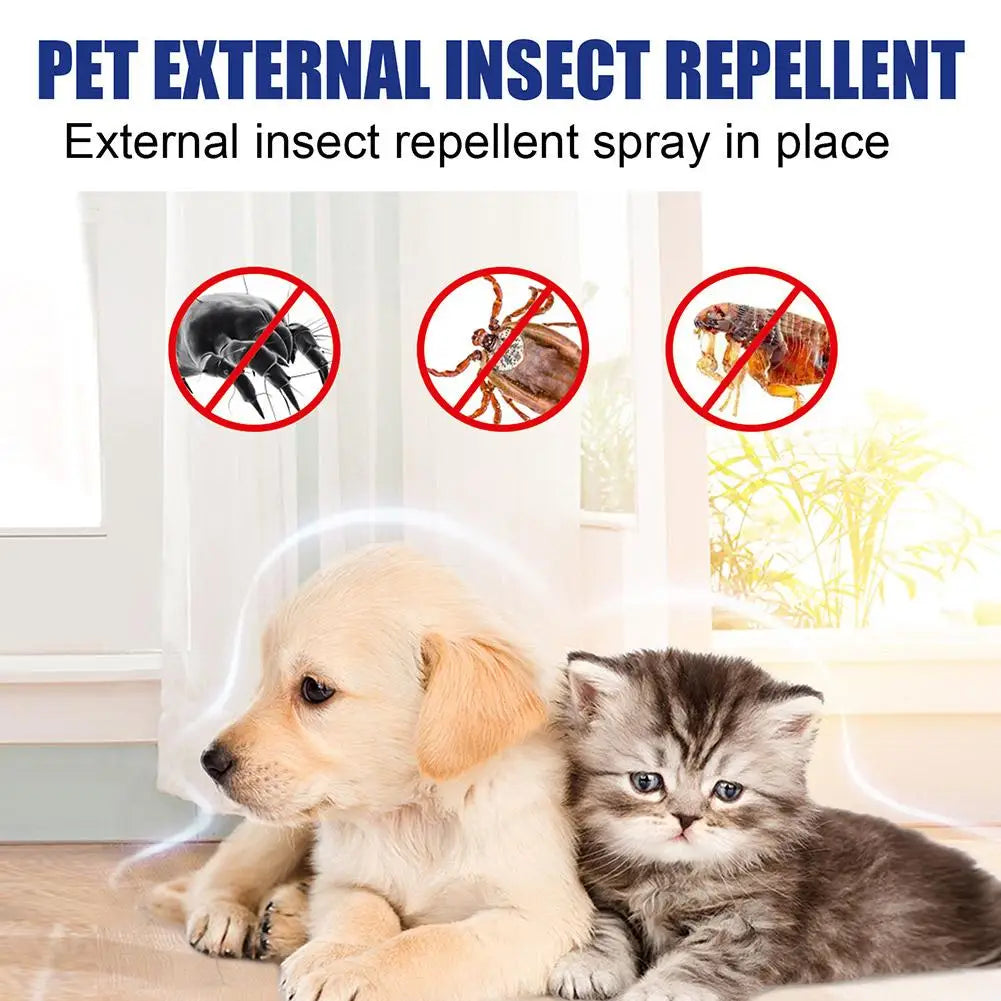 60ml Pet Flea Killer Drops – Anti-Flea & Tick Treatment for Cats & Dogs