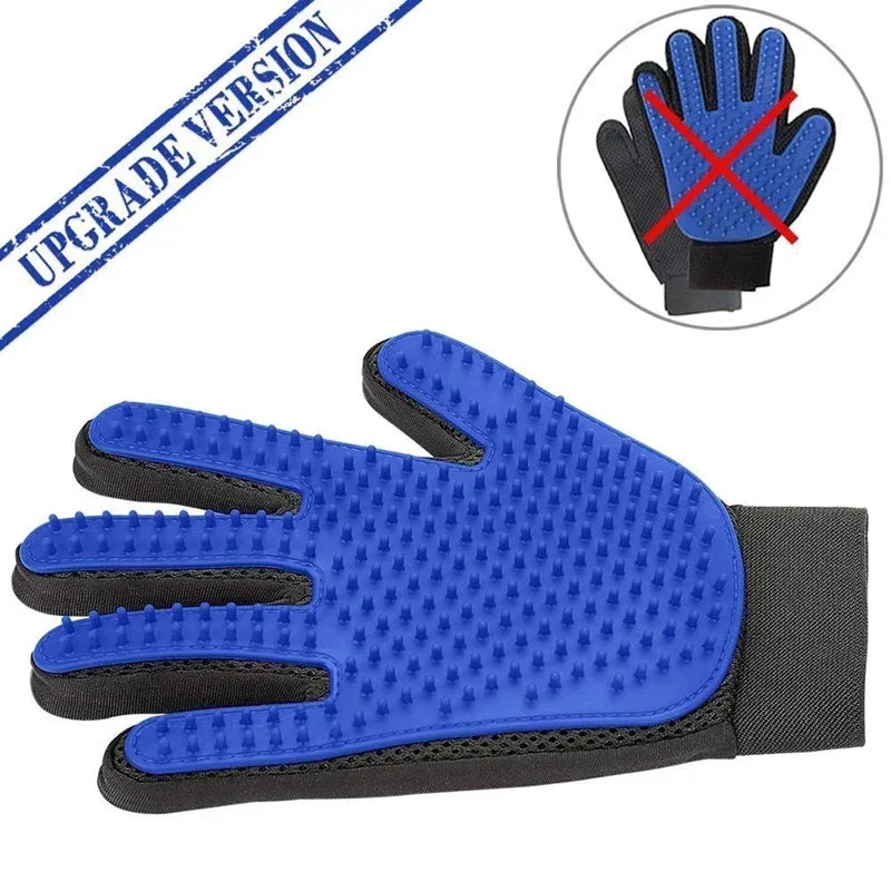 Silicone Pet Grooming Gloves – Hair Brush & Hair Removal for Cats & Dogs