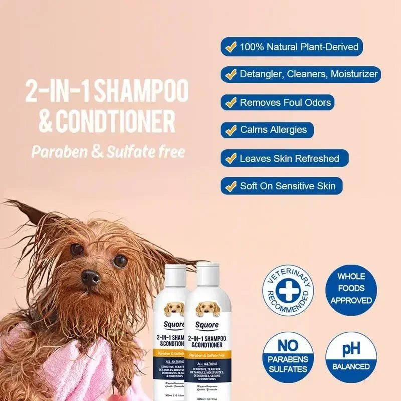 2-in-1 Puppy Shampoo & Conditioner – Natural Moisturizing Formula