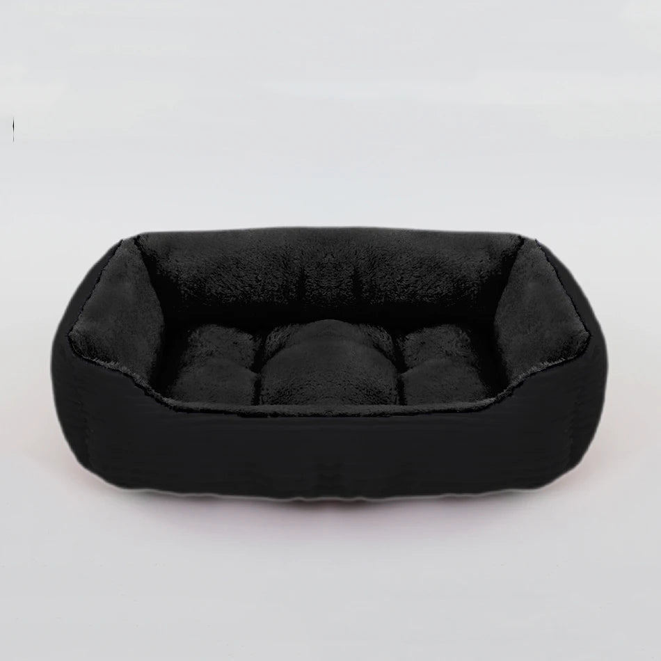 Square Plush Pet Bed – Calming Sofa Cushion for Dogs & Cats