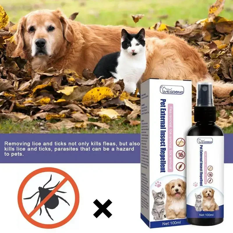 Pet Flea & Tick Removing Spray for Cats & Dogs