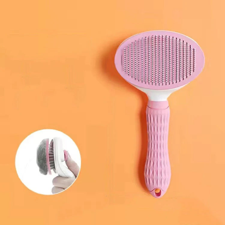 Pet Hair Brush & Stainless Steel Comb – Grooming Tool for Cats & Dogs