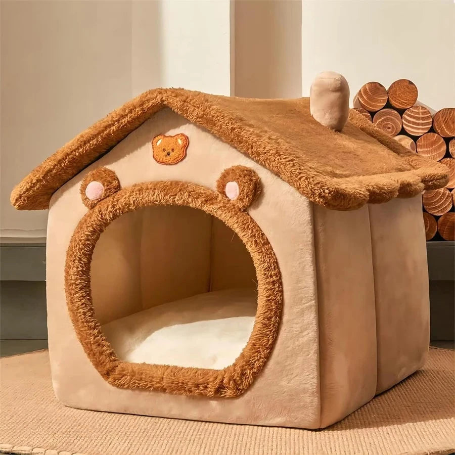 Foldable Pet House – Removable Washable Cat & Small Dog Cave