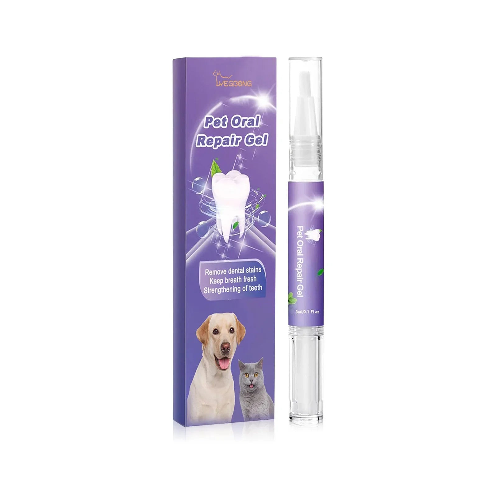Pet Teeth Cleaning Pen – Natural Dental Stain Remover for Dogs & Cats