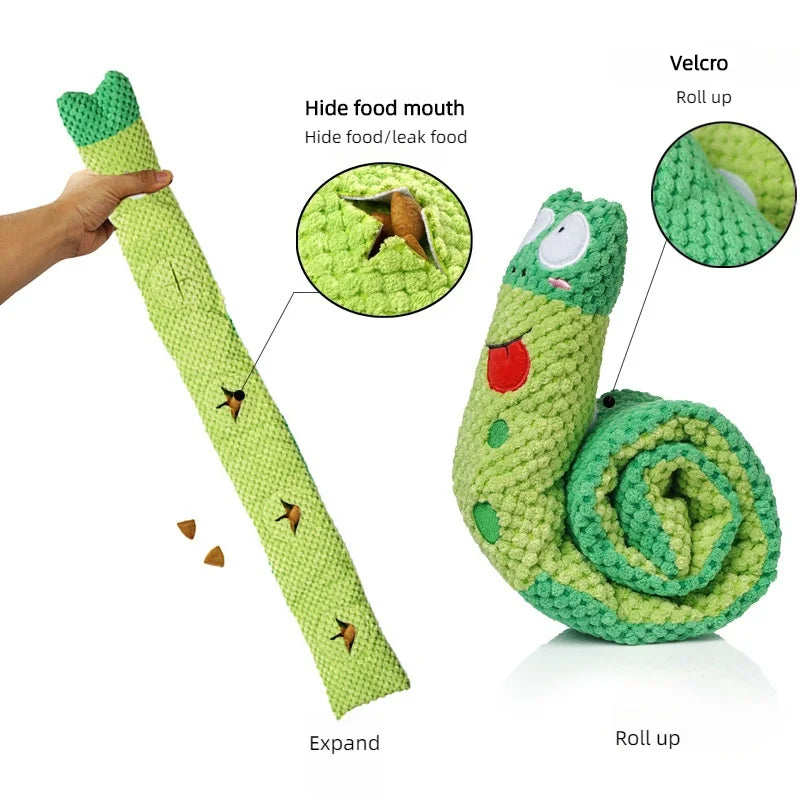 Dog Puzzle Feeder Toy – Interactive Plush Squeaker for Puppies