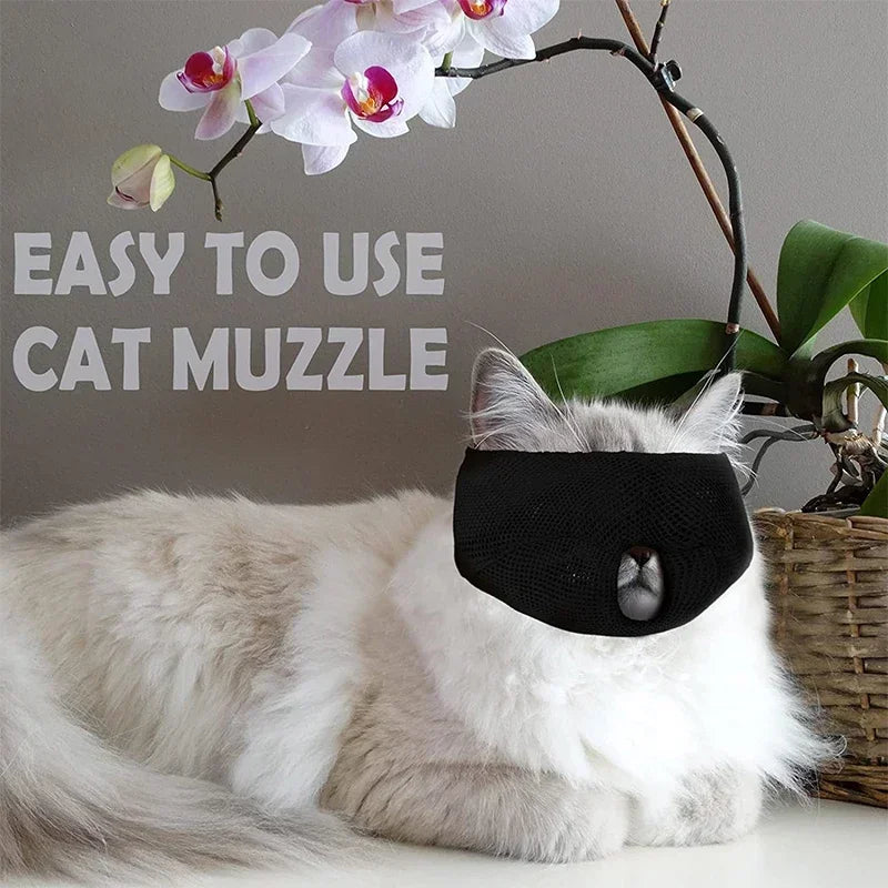 Breathable Cat Muzzle – Anti-Biting & Chewing Pet Mask