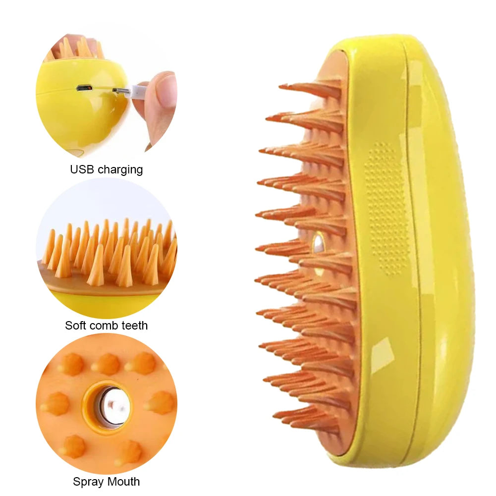 Electric Pet Grooming Brush – Spray Comb for Cats & Kittens