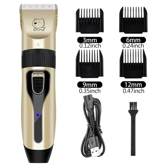 Professional Dog & Cat Hair Clipper – USB Rechargeable Grooming Trimmer