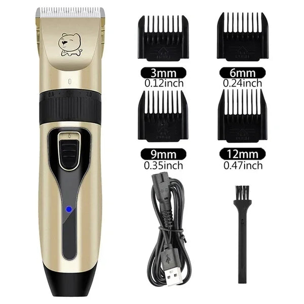Professional Dog & Cat Hair Clipper – USB Rechargeable Grooming Trimmer