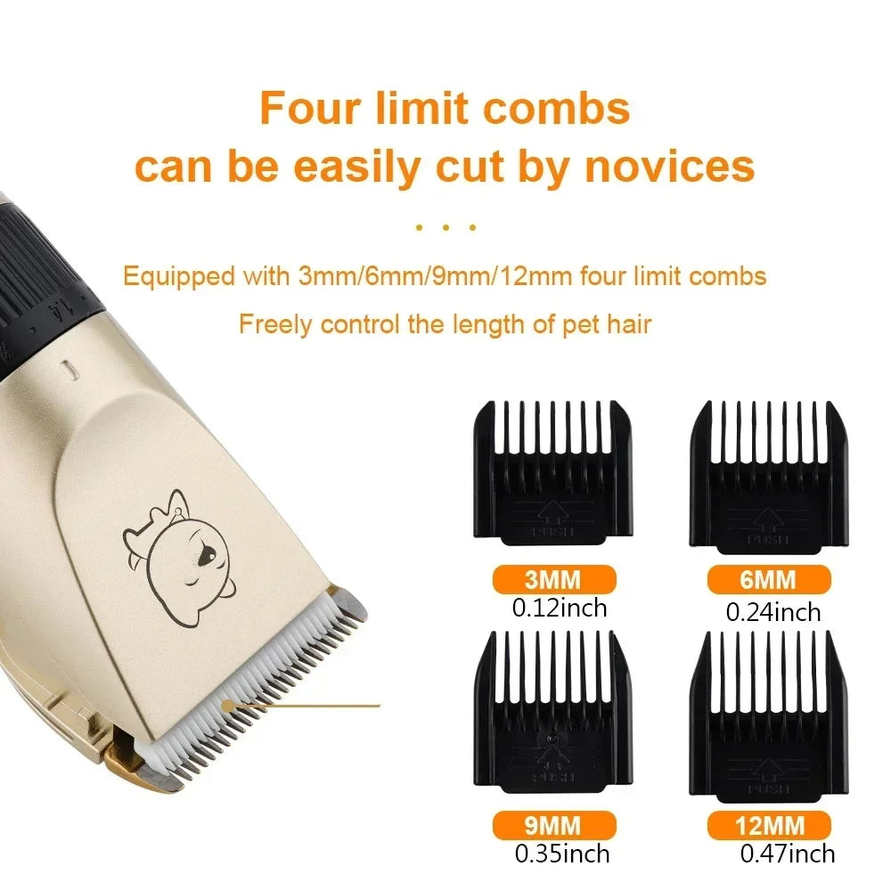 Professional Dog & Cat Hair Clipper – USB Rechargeable Grooming Trimmer