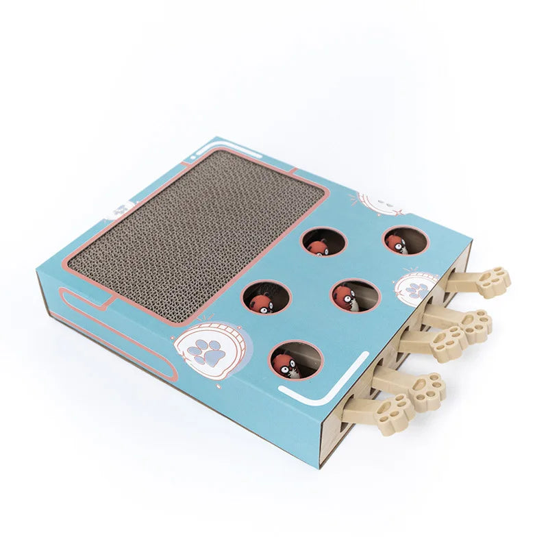 Whack-a-Mole Cat Scratching & Play Board – Interactive Multifunctional Toy