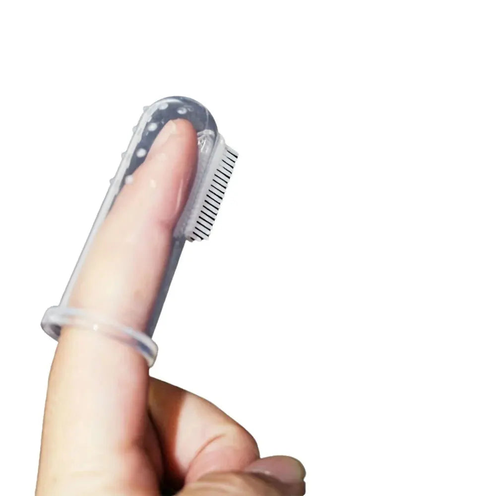 50/100pcs Silicone Pet Finger Toothbrush – Dental Cleaning Tool for Dogs & Cats