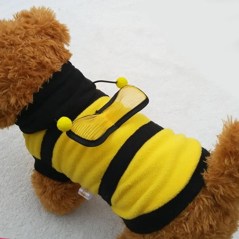 Bee Pet Hoodie – Fleece Costume for Dogs & Cats