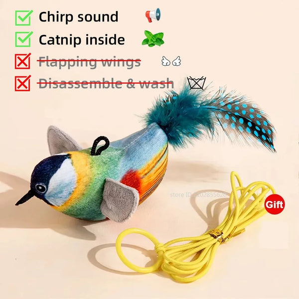 Interactive Chirping Bird Toy – Rechargeable Plush for Cats & Dogs